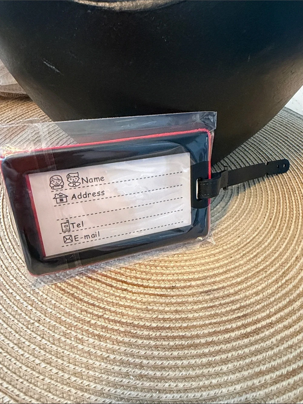 Red 'Not Your Bag' Luggage Tag - Men Bags